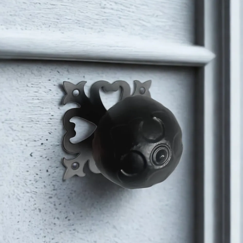Secury-T Boule rustique, diamètre 700mm, noire- Poignée De Porte Extérieure