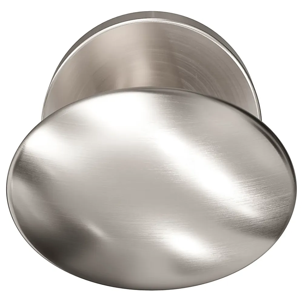 GoodHome Bouton de porte double ovale gris Ø. 65mm x l.45 x H. 66mm- Poignée De Porte