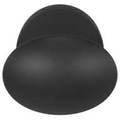 GoodHome Bouton de porte double ovale noir Ø. 65mm x l.45 x H. 66mm- Poignée De Porte