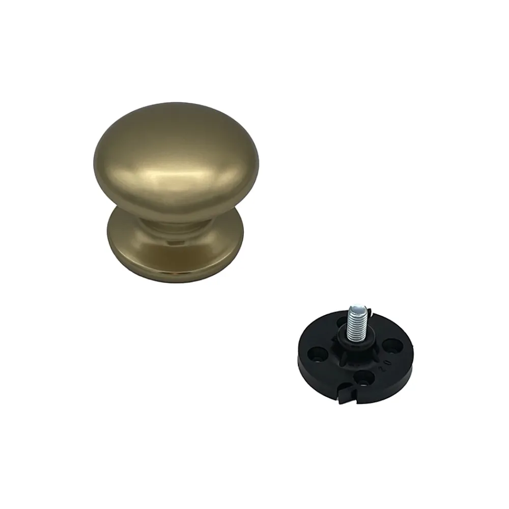 Hardwarexchange Poignée De Porte<Bouton tirant de porte fixe D70 mm en aluminium Bronze poli - breveté - lot de 6 boutons