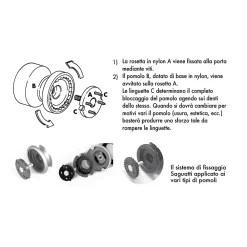 Hardwarexchange Poignée De Porte<Bouton tirant de porte fixe D50 mm en aluminium Marron foncé - breveté - lot de 6 boutons