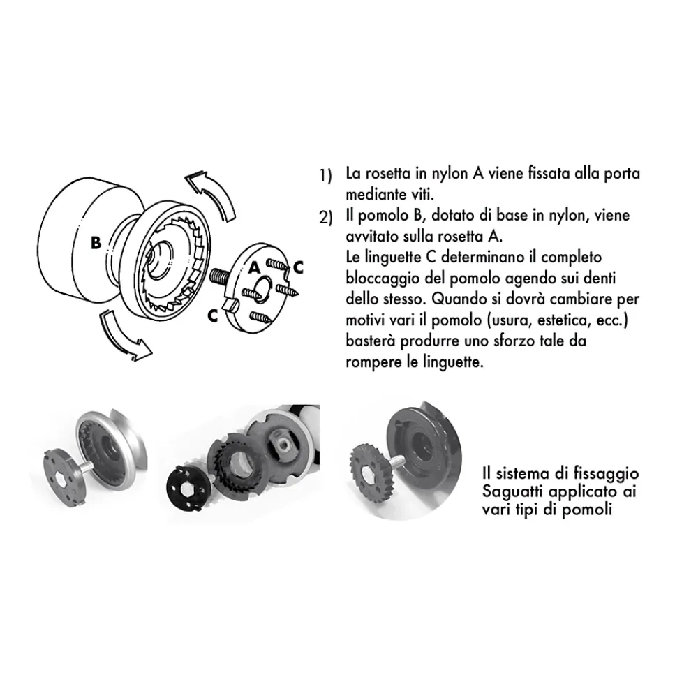 Hardwarexchange Poignée De Porte<Bouton tirant de porte fixe D50 mm en aluminium Marron foncé - breveté - lot de 6 boutons