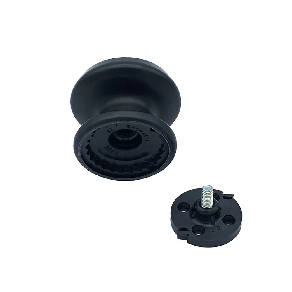 Hardwarexchange Bouton tirant de porte fixe D80 mm en aluminium Noir - breveté- Poignée De Porte