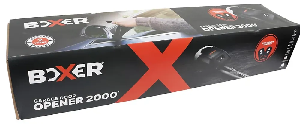 Boxer Ouvre-porte de garage 800N avec télécommande, éclairage LED et arrêt automatique, portée 35 m- Motorisation De Porte De Garage