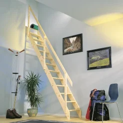BPS Access Solutions Escalier Gain De Place<BPS Deluxe Escalier gain de place Robuste Conception compacte 250 kg Load Rambarde Hauteur sous plafond jusqu'à 2,83 m