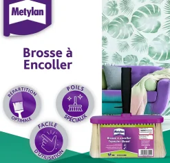 Metylan Brosse à encoller pour papier peint L.17 x l.230 x H.8 cm- Outils Du Tapissier