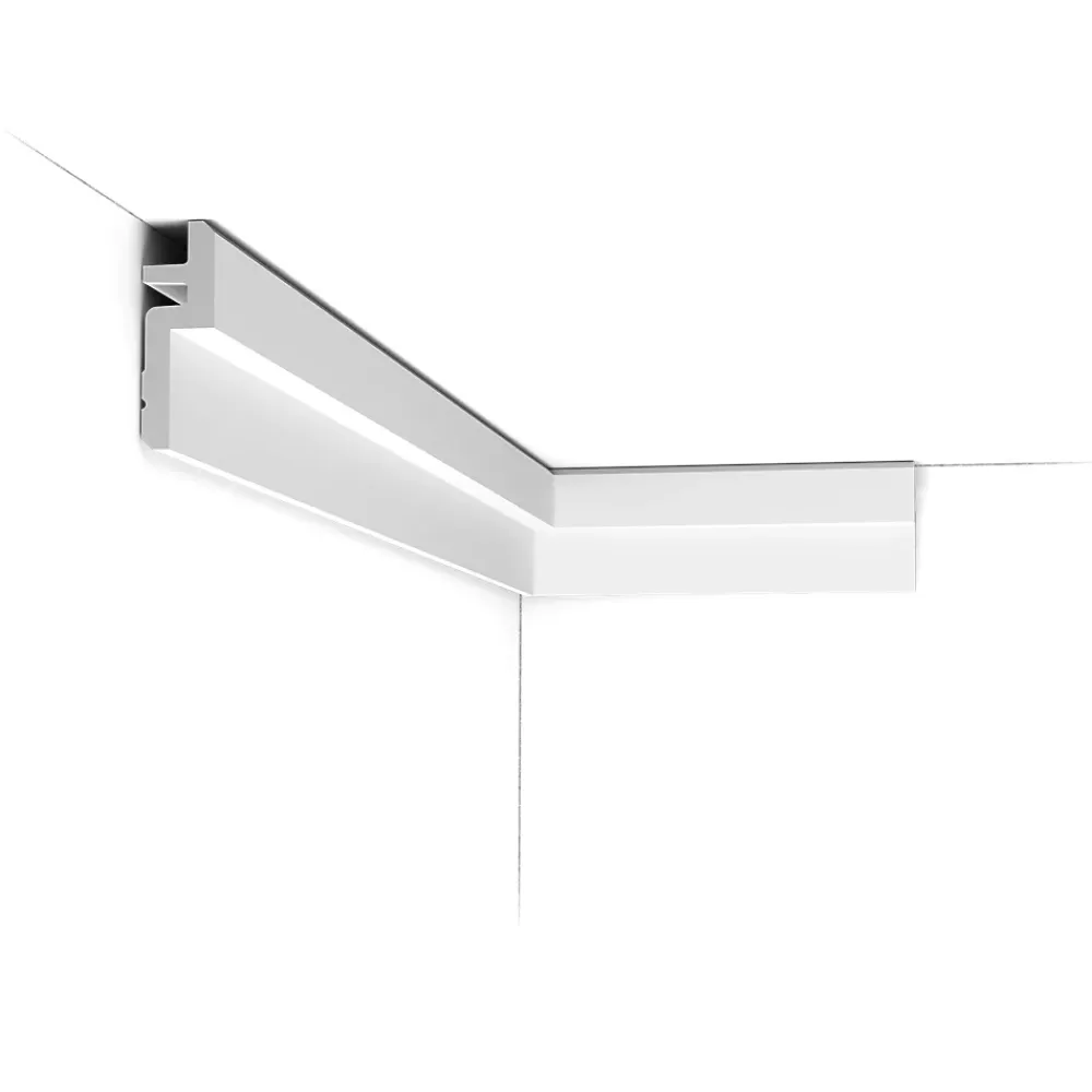 Orac Decor Moulure<C394 STEPS Corniche cache tringle à rideau -9,5x3,1x200cm (h x p x l) moulure décorative Carton complet