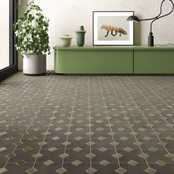 Aelle Carrelage Carrelage Sol Pour Wc<Cabochon sol / mur brillant 3,4x3,4 cm Taco KASBAH VERD