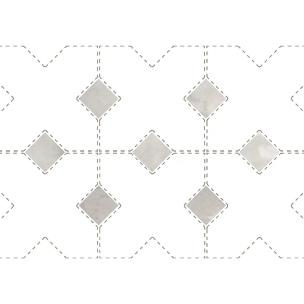 Aelle Carrelage Cabochon sol / mur brillant 3,4x3,4 cm Taco KASBAH AMBER GREY- Carrelage Sol Pour Wc|Carrelage Sol Uni