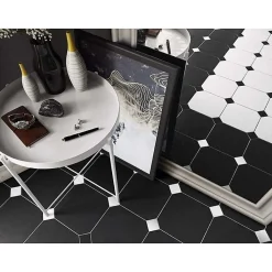 Aelle Carrelage Carrelage Sol Uni|Carrelage Sol Pour Wc<Cabochon sol / mur uni blanc mate 4,6x4,6 cm TACO OCTAGON BLANCO