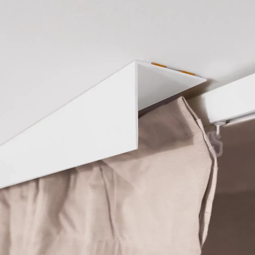 Quest Plinthe Pour Sol En Vinyle Et Pvc<Cache de tringle à rideau PVC 35x35mm, 2m, installation de la bande lumineuse LED, blanc