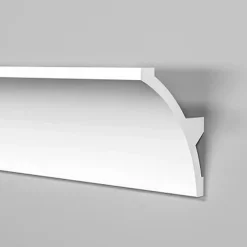 Eternal Parquet Moulure<Cadre de plafond 100 ml avec prédisposition LED 60 x 80 x 2000 mm en polymères - polystructuré