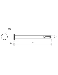 Thirard Poignée De Porte<Carre Borgne 7x100mm -