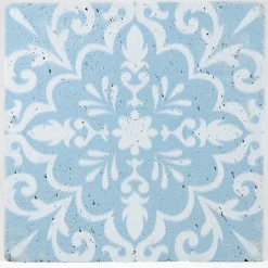 Casa Linéa CARREAU BAROQUE BLEU 1 PIÈCE 10 x 10 CM CASA LINEA- Travertin