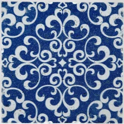 Casa Linéa CARREAU BAROQUE BLEU 1 PIÈCE 10 x 10 CM CASA LINEA- Travertin