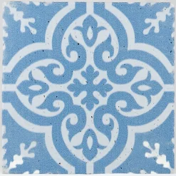 Casa Linéa CARREAU BAROQUE BLEU 1 PIÈCE 10 x 10 CM CASA LINEA- Travertin