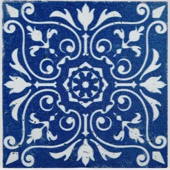 Casa Linéa CARREAU BAROQUE BLEU 1 PIÈCE 10 x 10 CM CASA LINEA- Travertin