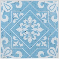 Casa Linéa CARREAU BAROQUE BLEU 1 PIÈCE 10 x 10 CM CASA LINEA- Travertin