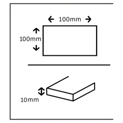 GoodHome Carreau en travertin sol et mur L.10 x l.10 cm x ép.10 mm, Travertino- Travertin