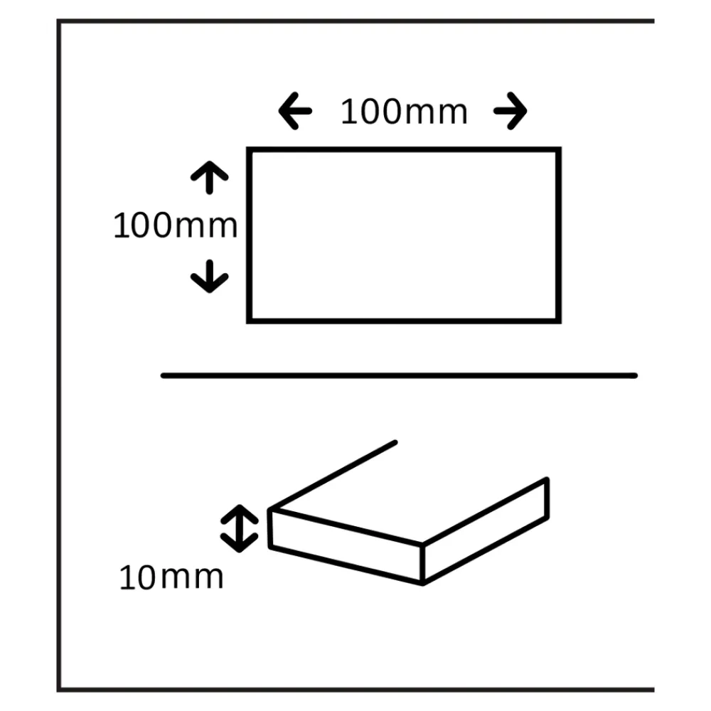 GoodHome Carreau en travertin sol et mur L.10 x l.10 cm x ép.10 mm, Travertino- Travertin