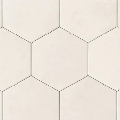 Lux Mosaic Carreau Hexagonal Effet Ciment. Grès Cérame Sol et Mur. Custom Ivoire 14x16cm- Carrelage Sol Pour Cuisine