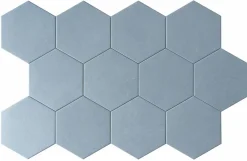 Lux Mosaic Carrelage Sol Pour Cuisine<Carreau Hexagonal Effet Ciment. Grès Cérame Sol et Mur. Custom Bleu 14x16cm