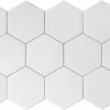 Lux Mosaic Carrelage Sol Pour Cuisine<Carreau Hexagonal Effet Ciment. Grès Cérame Sol et Mur. Custom Blanc 14x16cm
