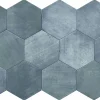 Lux Mosaic Carreau Hexagonal en Grès Cérame Effet Ciment. Série Denia Bleu 14x16 cm- Carrelage Sol Pour Cuisine|Carrelage Sol Pour Pièce À Vivre