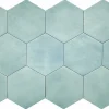 Lux Mosaic Carreau Hexagonal en Grès Cérame Effet Ciment. Série Denia Ciel 14x16 cm- Carrelage Sol Effet Béton|Carrelage Sol Pour Salle De Bains