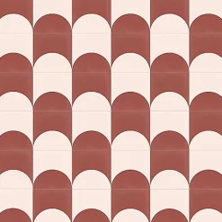 Hendaya Carreaux de ciment véritable - Duo Dune - Marron & Ecru- 20x20 -- Carrelage Sol Effet Carreaux De Ciment|Carrelage Sol Pour Cuisine