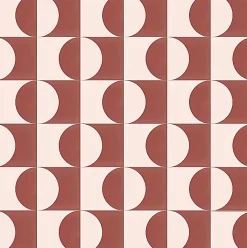Hendaya Carreaux de ciment véritable - Duo Dune - Marron & Ecru- 20x20 -- Carrelage Sol Effet Carreaux De Ciment|Carrelage Sol Pour Cuisine