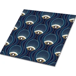 Tulup Dalle Et Lame Pvc<Carreaux vinyle 30x30 cm Yeux vintage 9 pcs