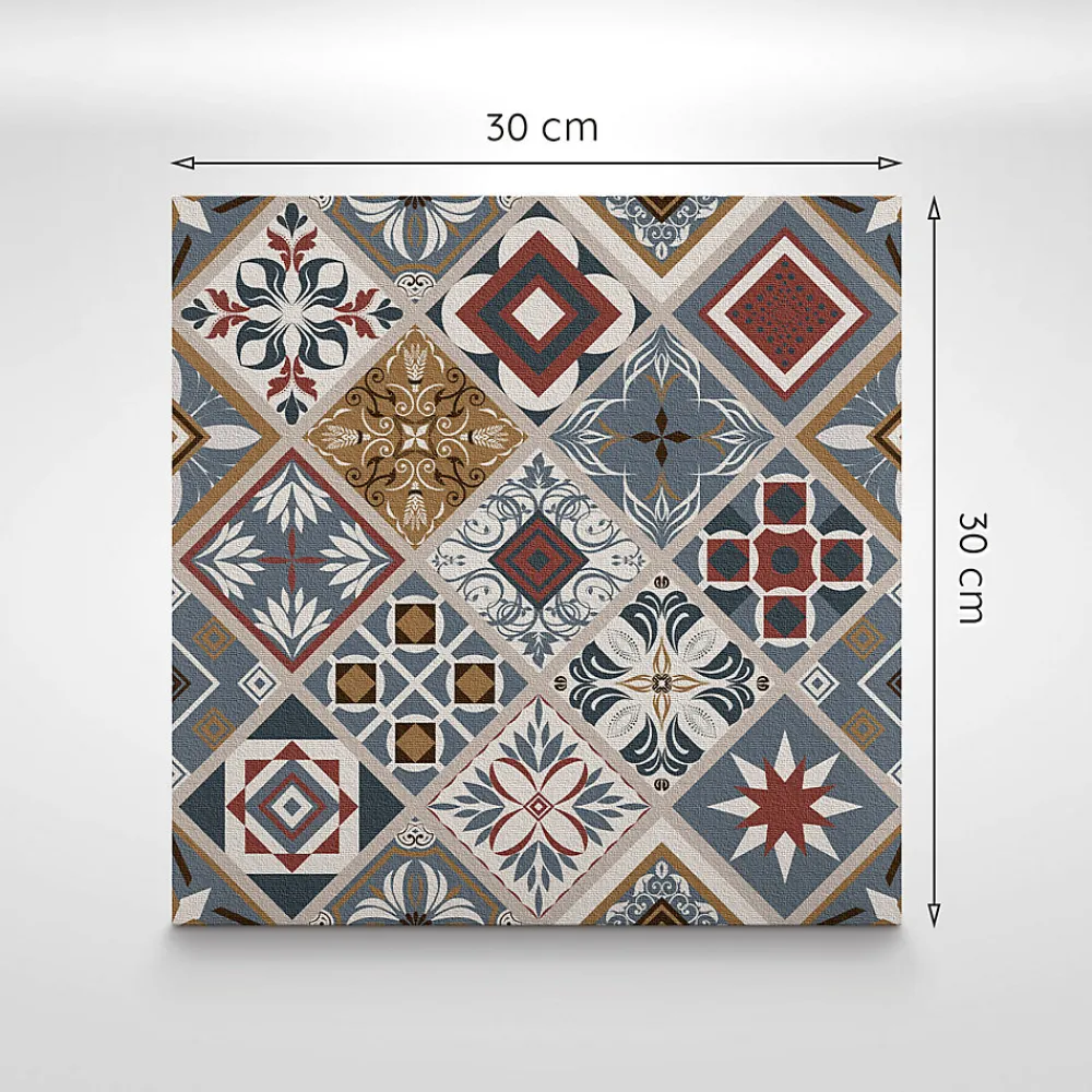 Tulup Dalle Et Lame Pvc<Carreaux vinyle 30x30 cm Yeux vintage 9 pcs