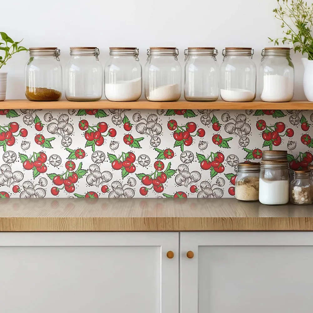 Tulup Carreaux vinyle 30x30 cm Tomates 9 pcs- Dalle Et Lame Pvc