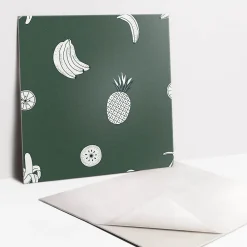 Tulup Dalle Et Lame Pvc<Carreaux vinyle 30x30 cm Ananas et banane 9 pcs