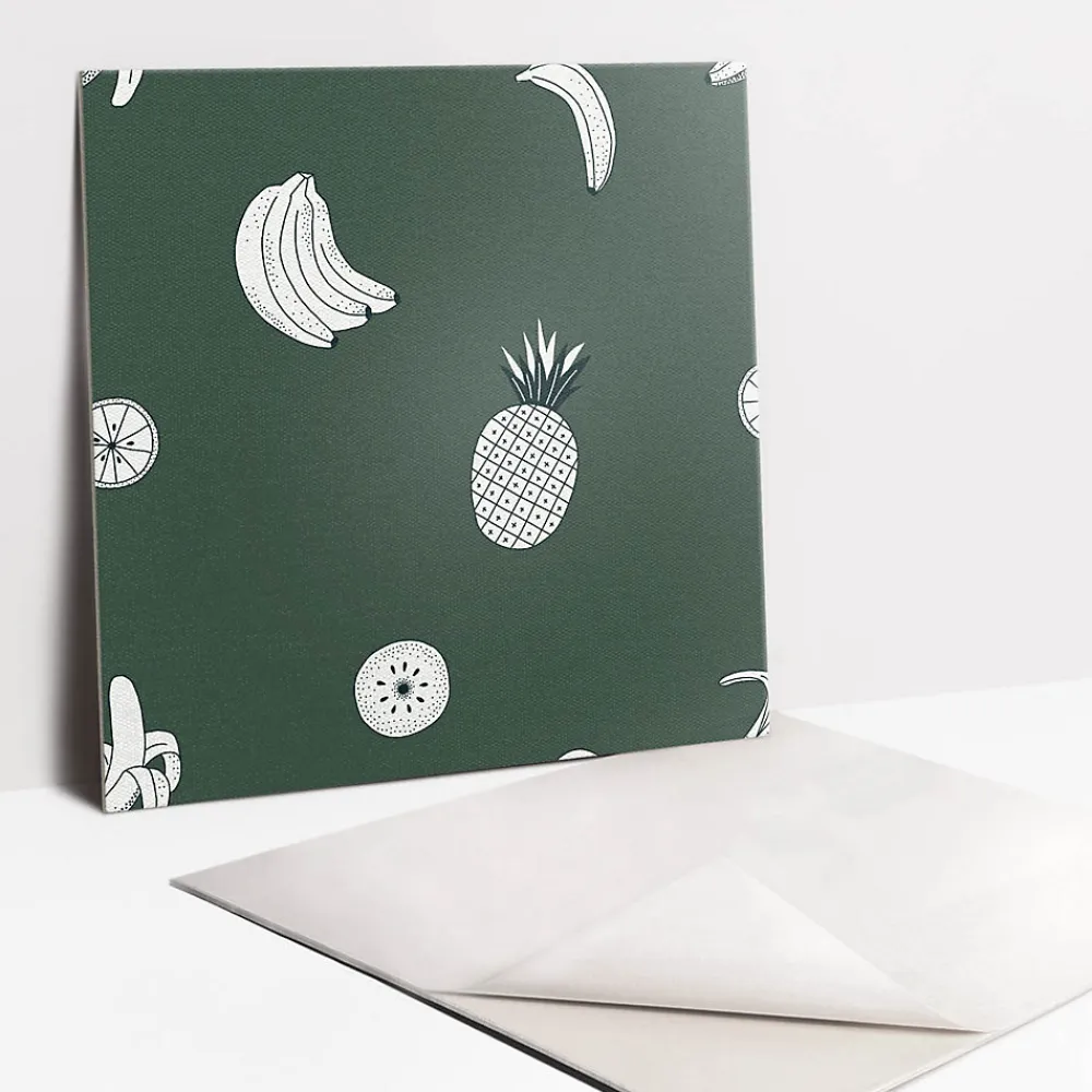 Tulup Dalle Et Lame Pvc<Carreaux vinyle 30x30 cm Ananas et banane 9 pcs