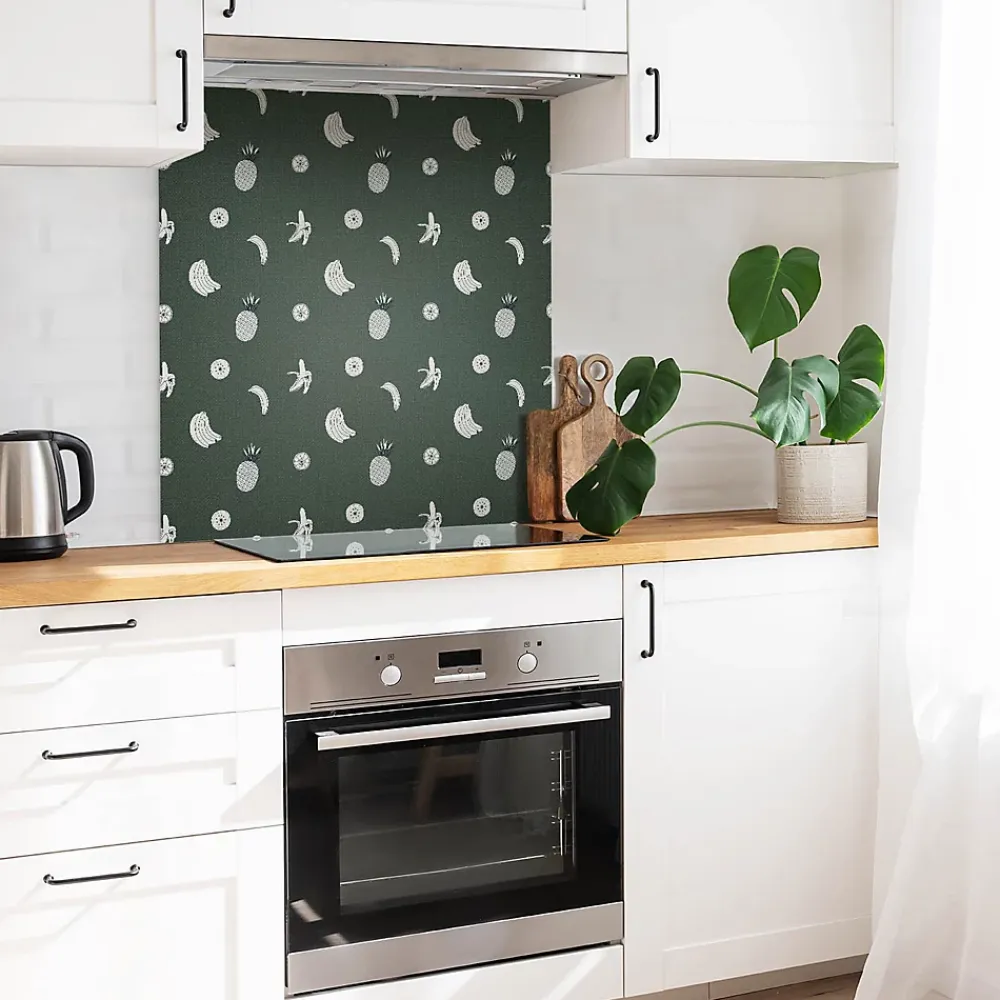 Tulup Dalle Et Lame Pvc<Carreaux vinyle 30x30 cm Ananas et banane 9 pcs