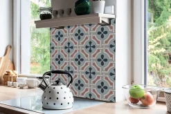 Tulup Carreaux vinyle 30x30 cm Motif fleuri 9 pcs- Dalle Et Lame Pvc