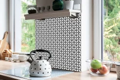 Tulup Carreaux vinyle 30x30 cm Abstraction géométrique 9 pcs- Dalle Et Lame Pvc