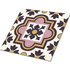 Tulup Dalle Et Lame Pvc<Carreaux vinyle 30x30 cm Fleurs arabes 9 pcs