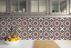 Tulup Dalle Et Lame Pvc<Carreaux vinyle 30x30 cm Fleurs arabes 9 pcs