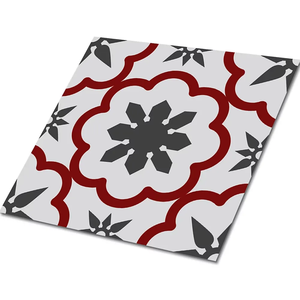 Tulup Carreaux vinyle 30x30 cm Étoiles stylisées 9 pcs- Dalle Et Lame Pvc