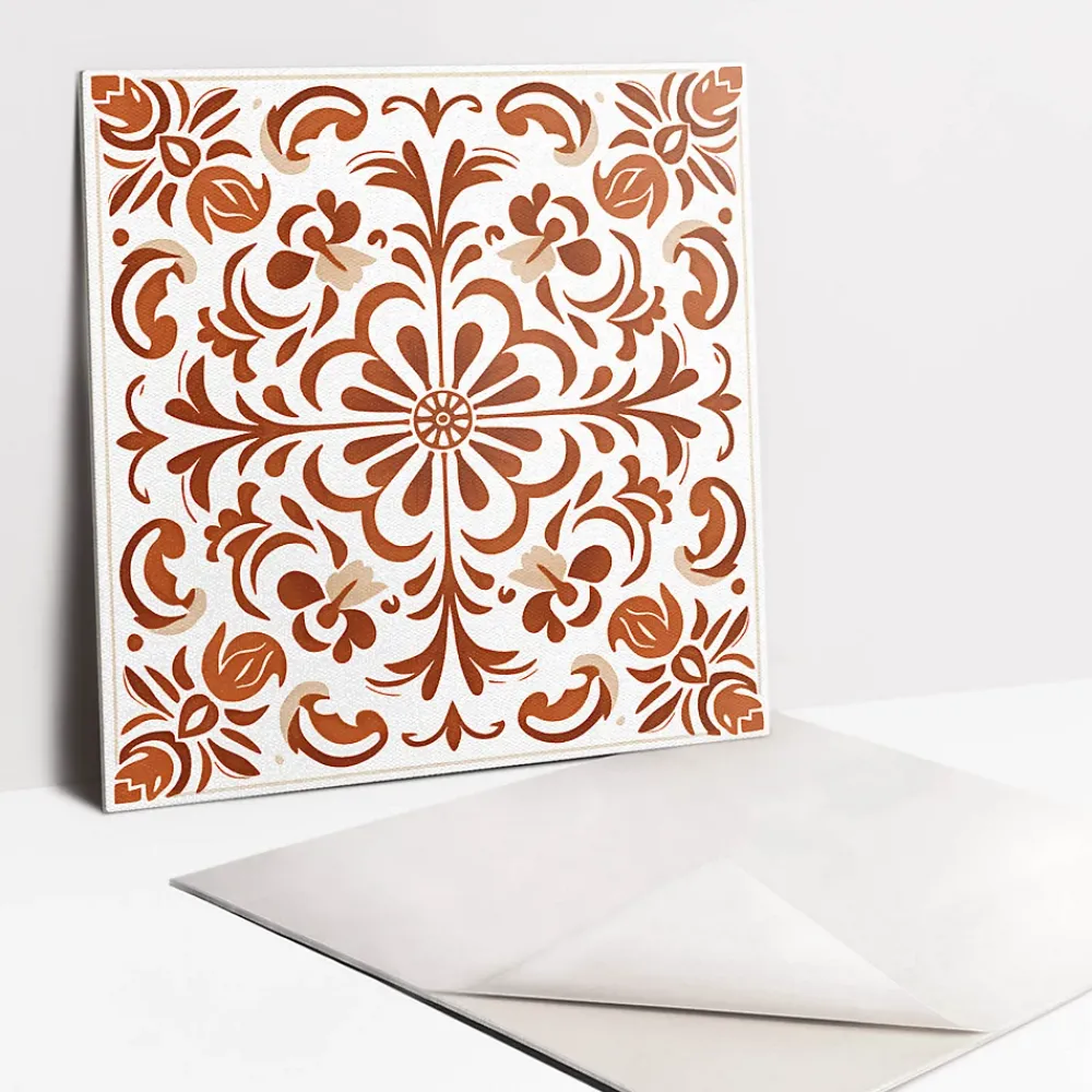 Tulup Carreaux vinyle 30x30 cm Ornement à motifs 9 pcs- Dalle Et Lame Pvc