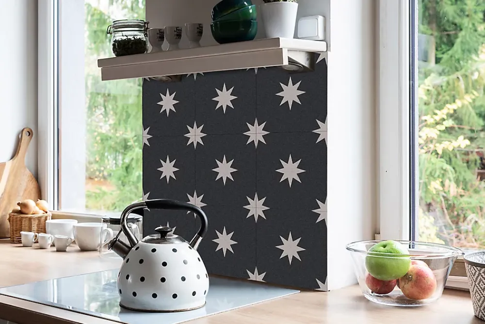 Tulup Carreaux vinyle 30x30 cm Une star sur le terrain 9 pcs- Dalle Et Lame Pvc
