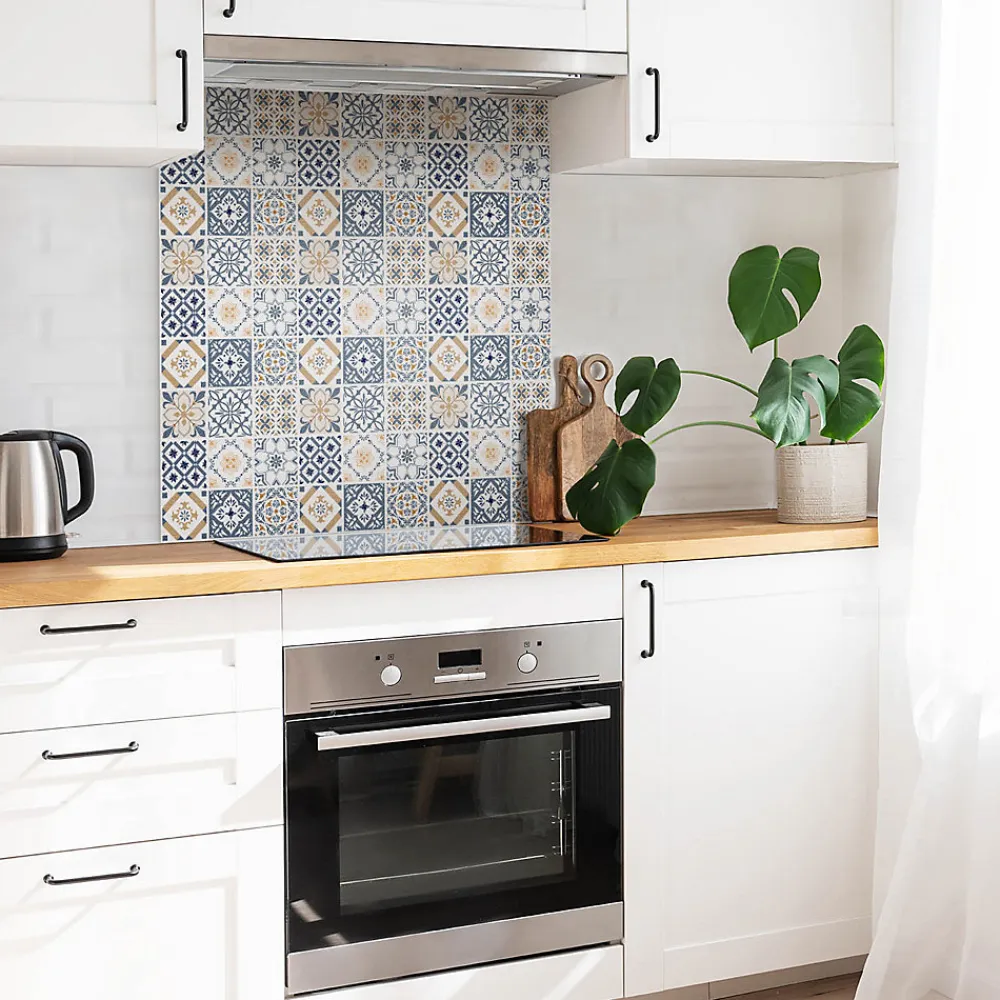 Tulup Carreaux vinyle 30x30 cm Mosaïque ornementale 9 pcs- Dalle Et Lame Pvc