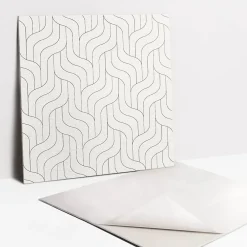 Tulup Carreaux vinyle 30x30 cm Lignes régulières 9 pcs- Dalle Et Lame Pvc