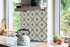 Tulup Carreaux vinyle 30x30 cm Motif géométrique 9 pcs- Dalle Et Lame Pvc