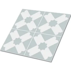 Tulup Carreaux vinyle 30x30 cm Patchwork géométrique 9 pcs- Dalle Et Lame Pvc