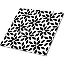 Tulup Carreaux vinyle 30x30 cm Fleur stylisée 9 pcs- Dalle Et Lame Pvc