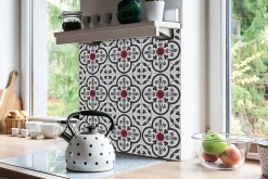 Tulup Dalle Et Lame Pvc<Carreaux vinyle 30x30 cm Fleurs et motifs royaux 9 pcs